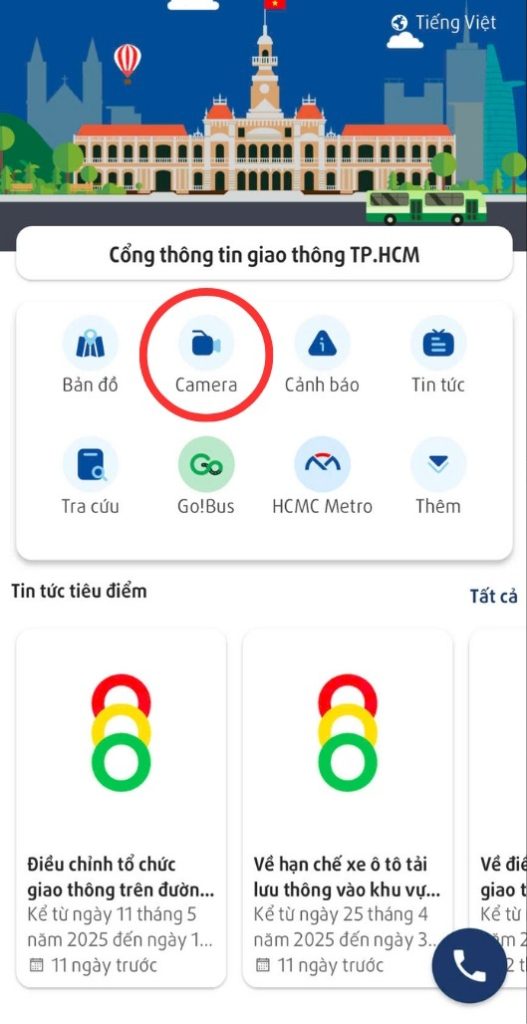 Bước 1: Mở ứng dụng, có thể chọn cho phép hoặc từ chối truy cập vị trí nếu được yêu cầu → Chọn mục Camera