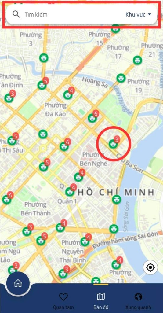 Bước 2: Gõ khu vực hoặc tuyến đường bạn cần xem camera