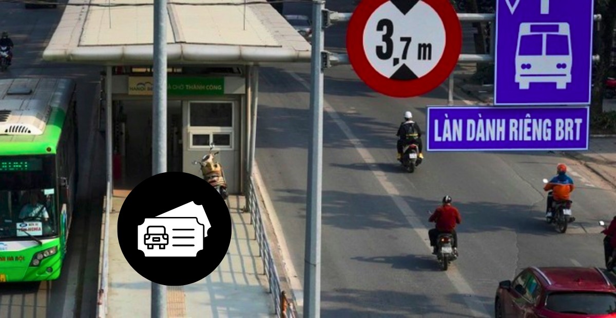 Đi vào làn BRT có bị phạt nguội không Phạt bao nhiêu